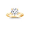 2.06 Ct Round CZ Secret Halo Solitaire Ring