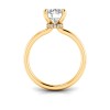 2.06 Ct Round CZ Secret Halo Solitaire Ring