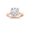 3 Ct Round Lab Diamond & .06 Ctw Diamond Secret Halo Solitaire Ring