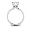 4 Ct Round Moissanite & .10 Ctw Diamond Secret Halo Solitaire Ring