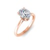 2.06 Ctw Oval Diamond Whisper Secret Halo Solitaire Ring