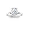 1.56 Ct Oval CZ Secret Halo Solitaire Ring