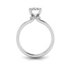 1.5 Ct Oval Lab Diamond & .06 Ctw Diamond Secret Halo Solitaire Ring