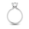 3.5 Ct Oval Moissanite & .10 Ctw Diamond Secret Halo Solitaire Ring