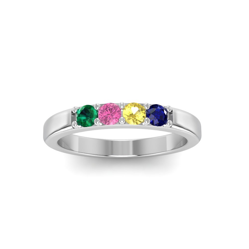 4 Stone Birthstone Ring