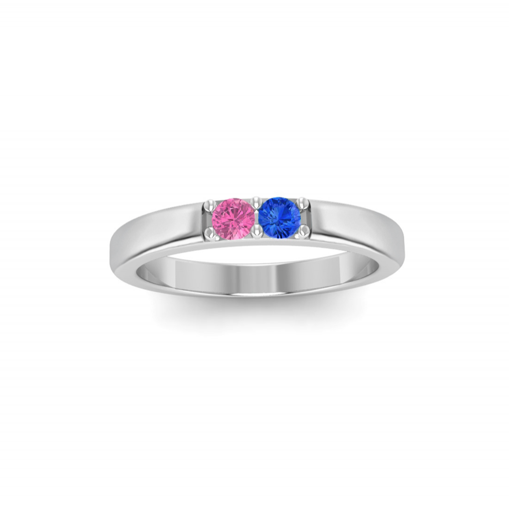 wedding bands with birthstones