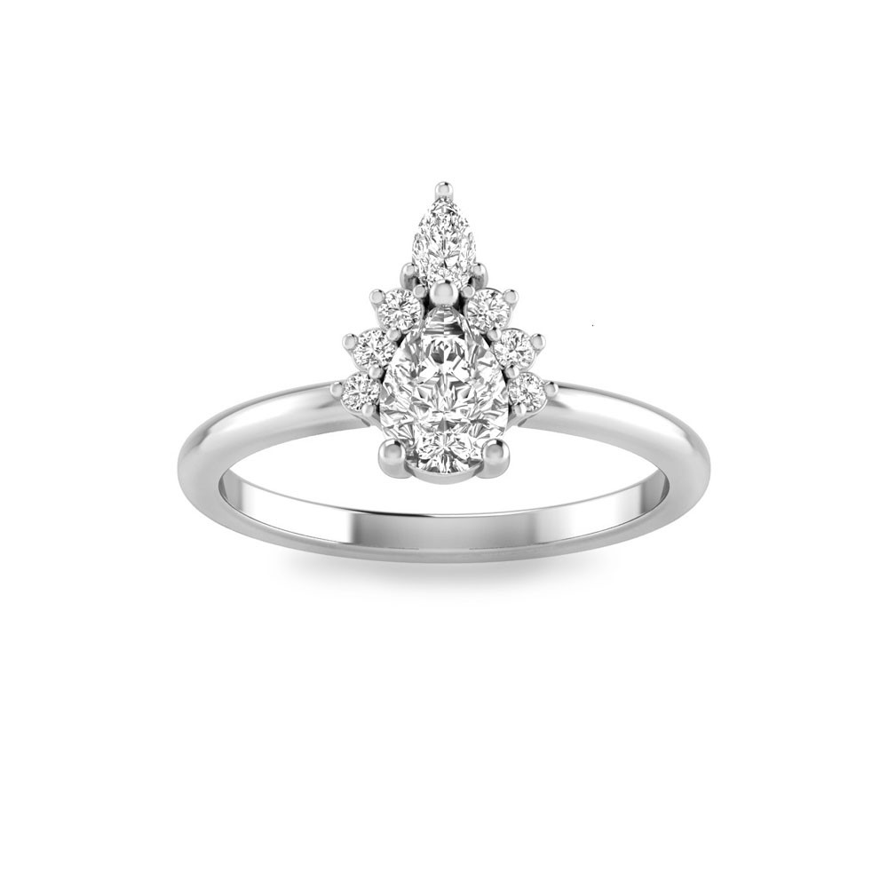 Flat Promise Ring with Round Diamond in Yellow Gold (2.75mm)