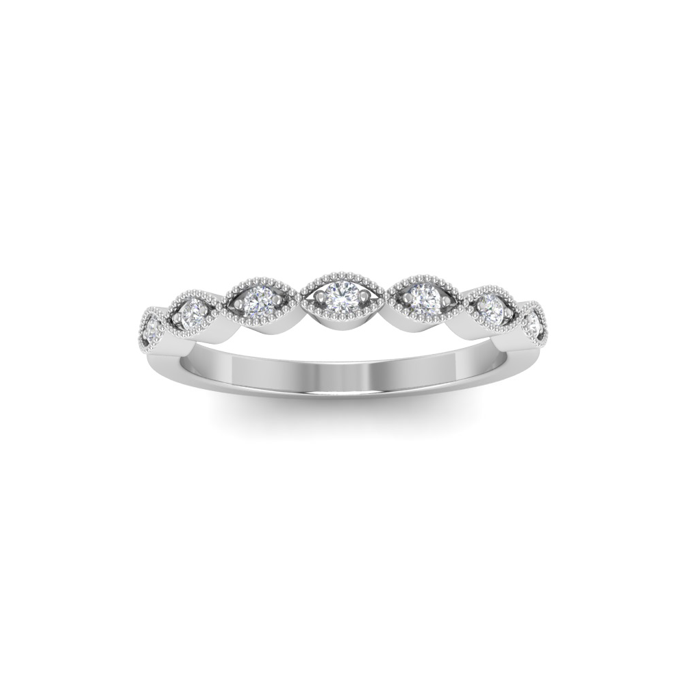 .15 Ctw Infinity Milgrain Stackable Band