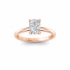 1.5 Ct Elongated Cushion Lab Diamond & .10 Ctw Diamond Hidden Halo Engagement Ring