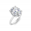 5 Ct Oval CZ Hidden Halo Engagement Ring