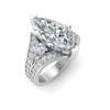 2 Ct Marquise Lab Diamond & 1 Ctw Split Shank Wide Band Engagement Ring