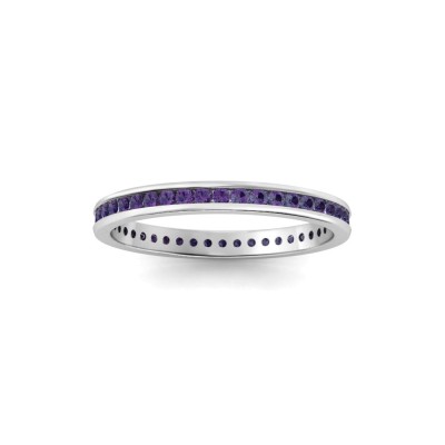 .50 Ctw Created Alexandrite Channel Set Birthstone Eternity Ring