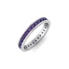 1 Ctw Created Alexandrite Channel Set Birthstone Eternity Ring