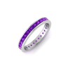 1 Ctw Amethyst Channel Set Birthstone Eternity Ring