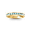 1 Ctw Aquamarine Channel Set Birthstone Eternity Ring