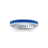 1 Ctw Blue Topaz Channel Set Birthstone Eternity Ring