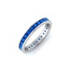 1 Ctw Blue Topaz Channel Set Birthstone Eternity Ring