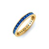 1 Ctw Blue Topaz Channel Set Birthstone Eternity Ring