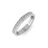 1 Ctw Cubic Zirconia  Channel Set Birthstone Eternity Ring