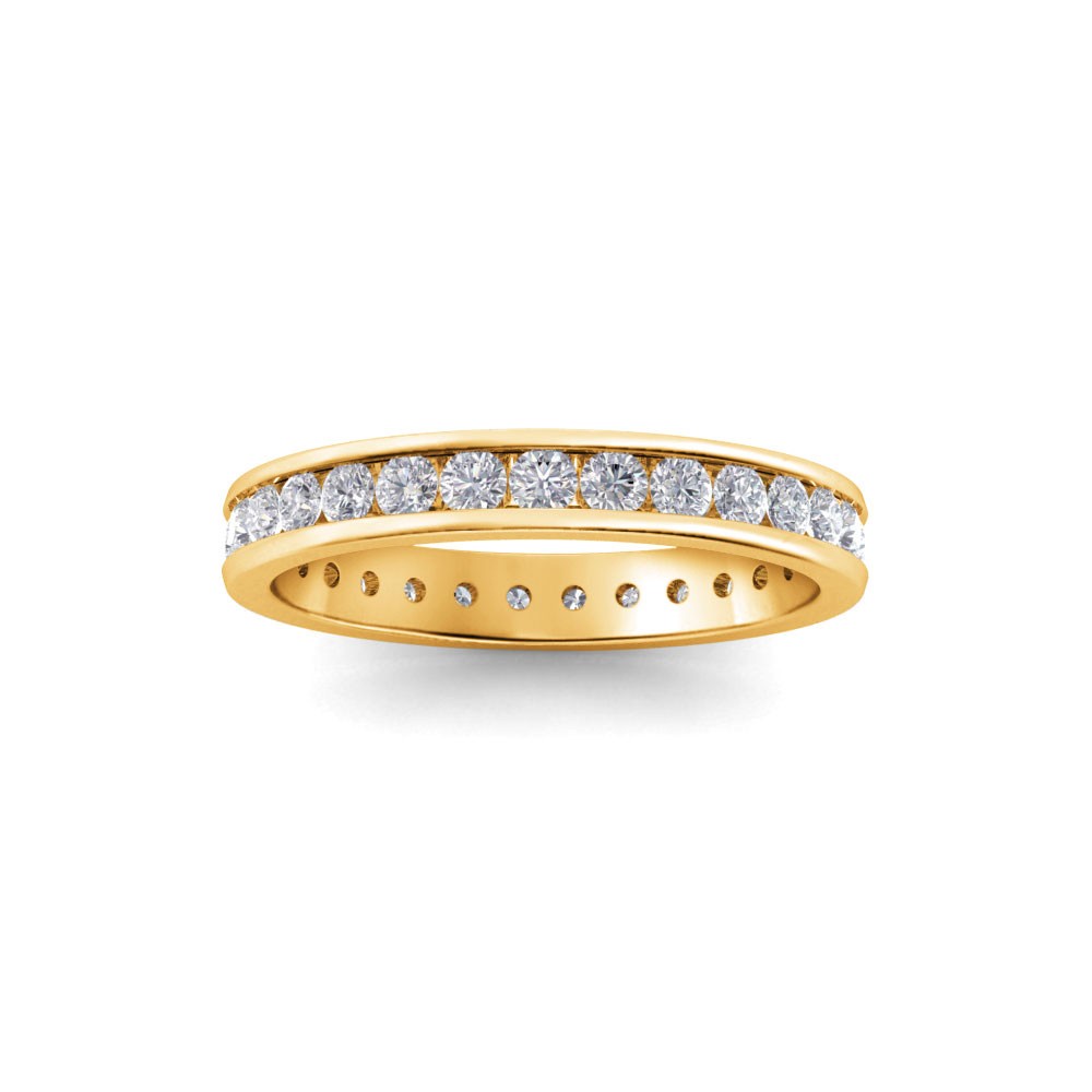 1 Ctw Lab Diamond Channel Set Eternity Ring