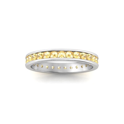 1 Ctw Citrine Channel Set Birthstone Eternity Ring