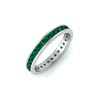 1 Ctw Emerald Channel Set Birthstone Eternity Ring