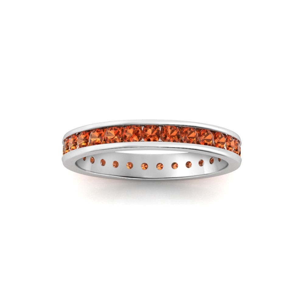 1 Ctw Garnet Channel Set Birthstone Eternity Ring