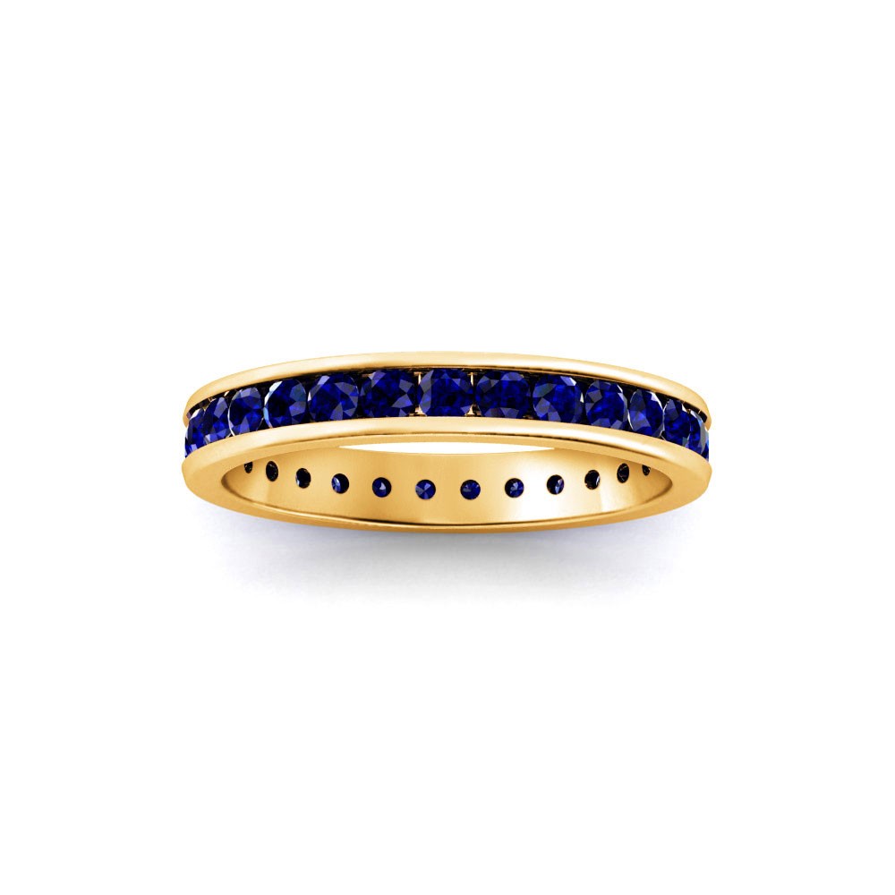 1 Ctw Sapphire Channel Set Birthstone Eternity Ring