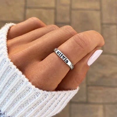 Stackable Name Ring