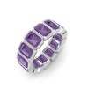 Amethyst Birthstone Bezel Eternity Band