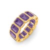 Amethyst Birthstone Bezel Eternity Band