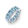 Aquamarine Birthstone Bezel Eternity Band