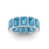 Topaz Birthstone Bezel Eternity Band