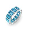 Topaz Birthstone Bezel Eternity Band