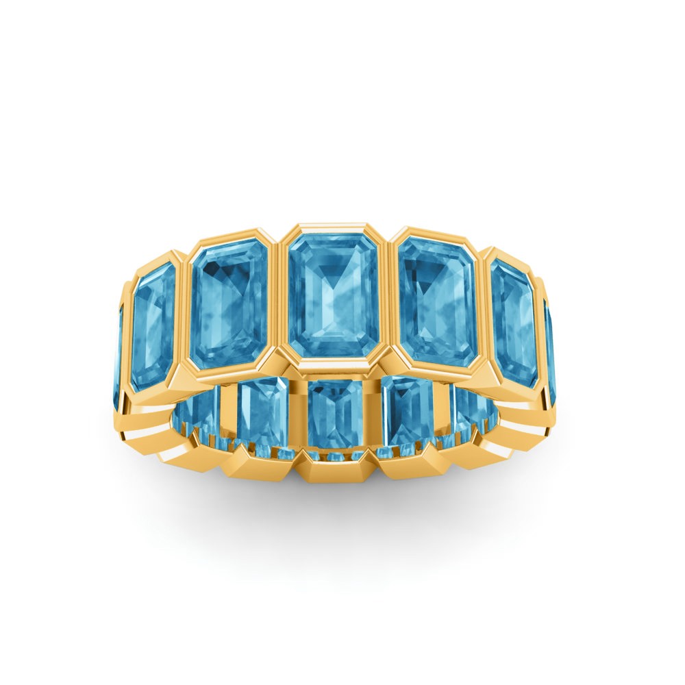 Topaz Birthstone Bezel Eternity Band