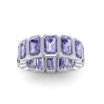 Alexandrite Birthstone Bezel Eternity Band