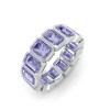 Alexandrite Birthstone Bezel Eternity Band