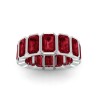 Ruby Birthstone Bezel Eternity Band