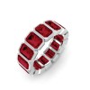 Ruby Birthstone Bezel Eternity Band