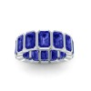 Sapphire Birthstone Bezel Eternity Band