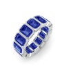 Sapphire Birthstone Bezel Eternity Band