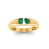 Emerald & Pear Birthstone Toi et Moi Dome Ring