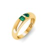 Emerald & Pear Birthstone Toi et Moi Dome Ring