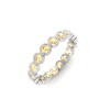 Citrine Round Birthstone Bezel Eternity Wedding Ring