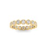 Lab Diamond Round Birthstone Bezel Eternity Wedding Ring