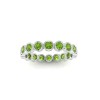 Peridot Round Birthstone Bezel Eternity Wedding Ring