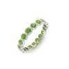 Peridot Round Birthstone Bezel Eternity Wedding Ring