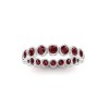 Ruby Round Birthstone Bezel Eternity Wedding Ring