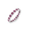 Tourmaline Round Birthstone Bezel Eternity Wedding Ring