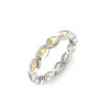 Citrine Marquise Birthstone Bezel Eternity Wedding Ring